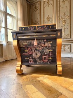 Floral Dresser antique solid wood