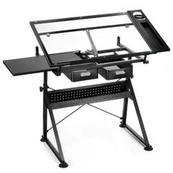 NEW!!! DRAFTSMAN TABLE/ART DESK GLASS TOP