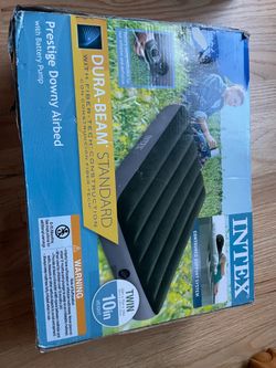 Intex Prestige Downy Airbed Twin with Pump and Batteries