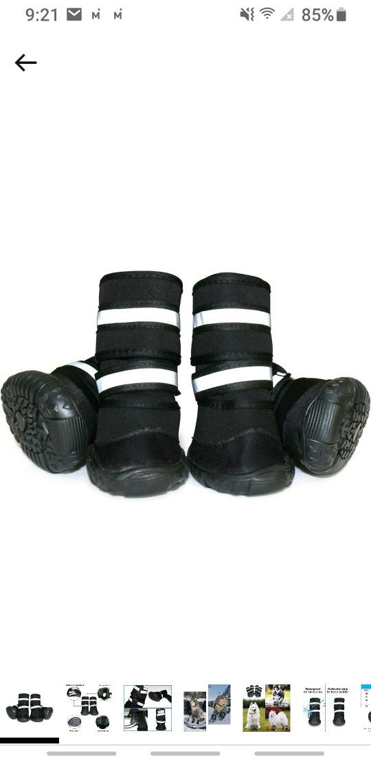 Dog Boots Waterproof Shoes for Medium Large Dogs,Winter Water Resistant Dog Boots Nonslip Rubber Sole for Snow Rain (M, Black)

Dog Boots Waterproof S