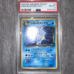 Pokemon Japanese Dark Blastoise Holo Psa 8