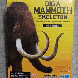 Dig A Mammoth Skeleton Fossil New Kids Lab Dinosaur Model 