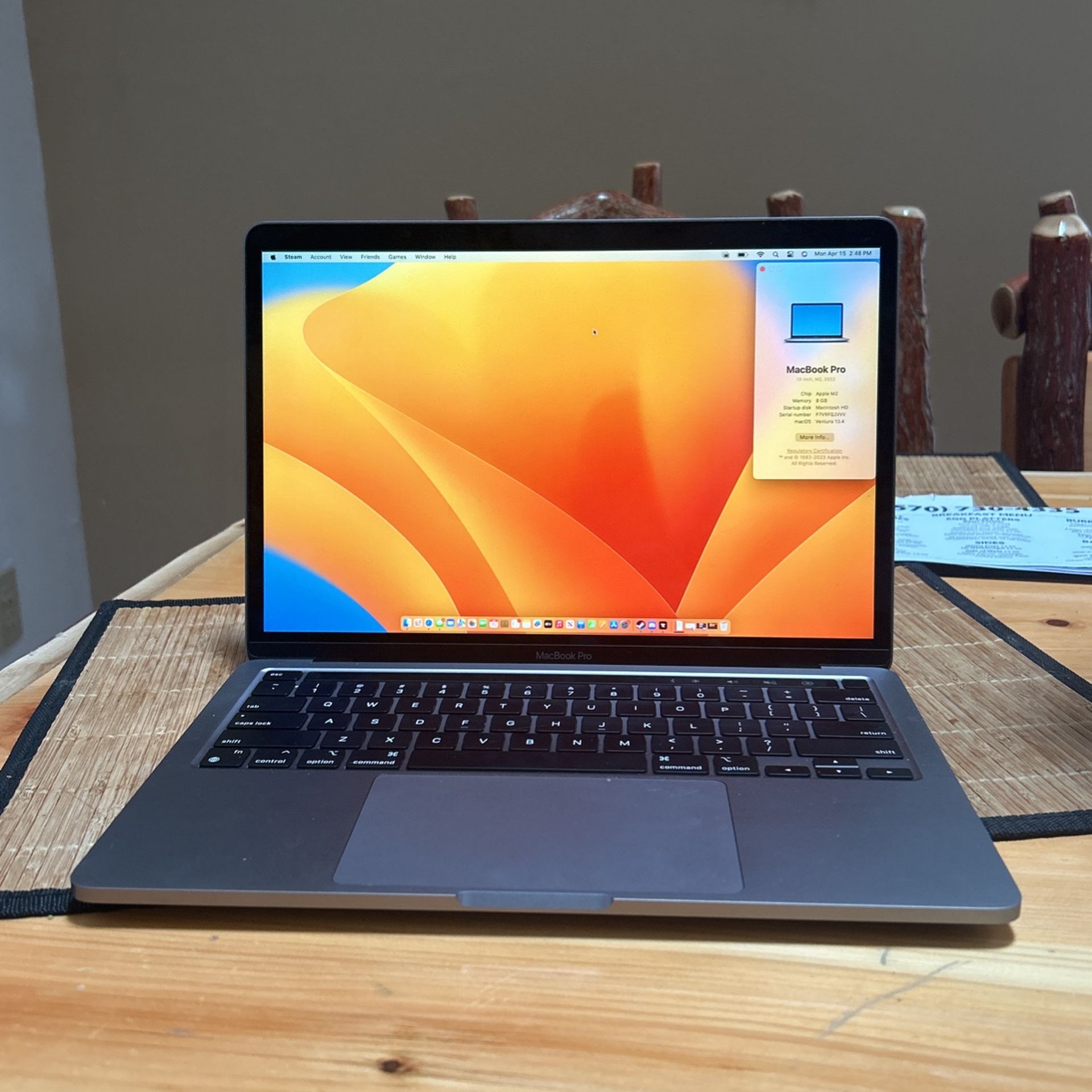 MacBook Pro 13” M2 256gb