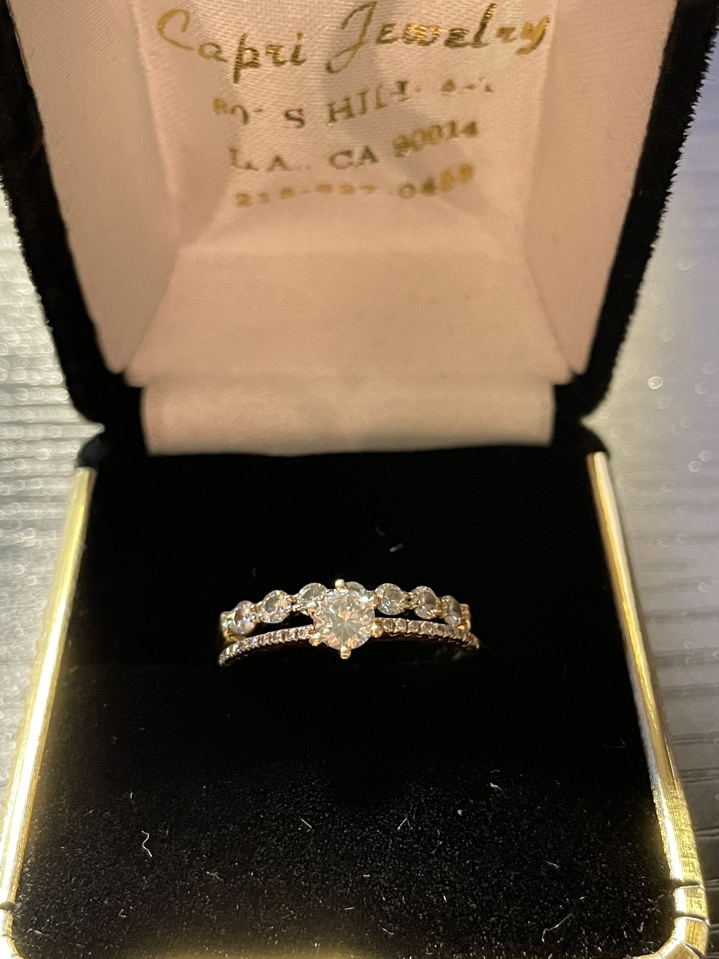 Wedding Ring Set 14k Gold With Diamonds 