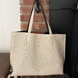 Steel Love Vegan Leather Tote Bag 