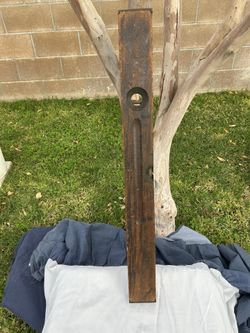 Antique Old Wooden Level  Stanley