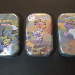 3 Galar Pals Mini Tins
