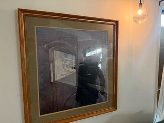 Framed Vintage Andrew Wyeth Art Print - "The Reefer" (Large 35x37)