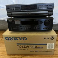 ONKYO RECEIVER TX-SR502, TECHNICS CD PLAYER