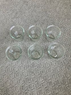 Set of 6 Clear Glass Cups for Crafts, Snacks, Storage or Plants