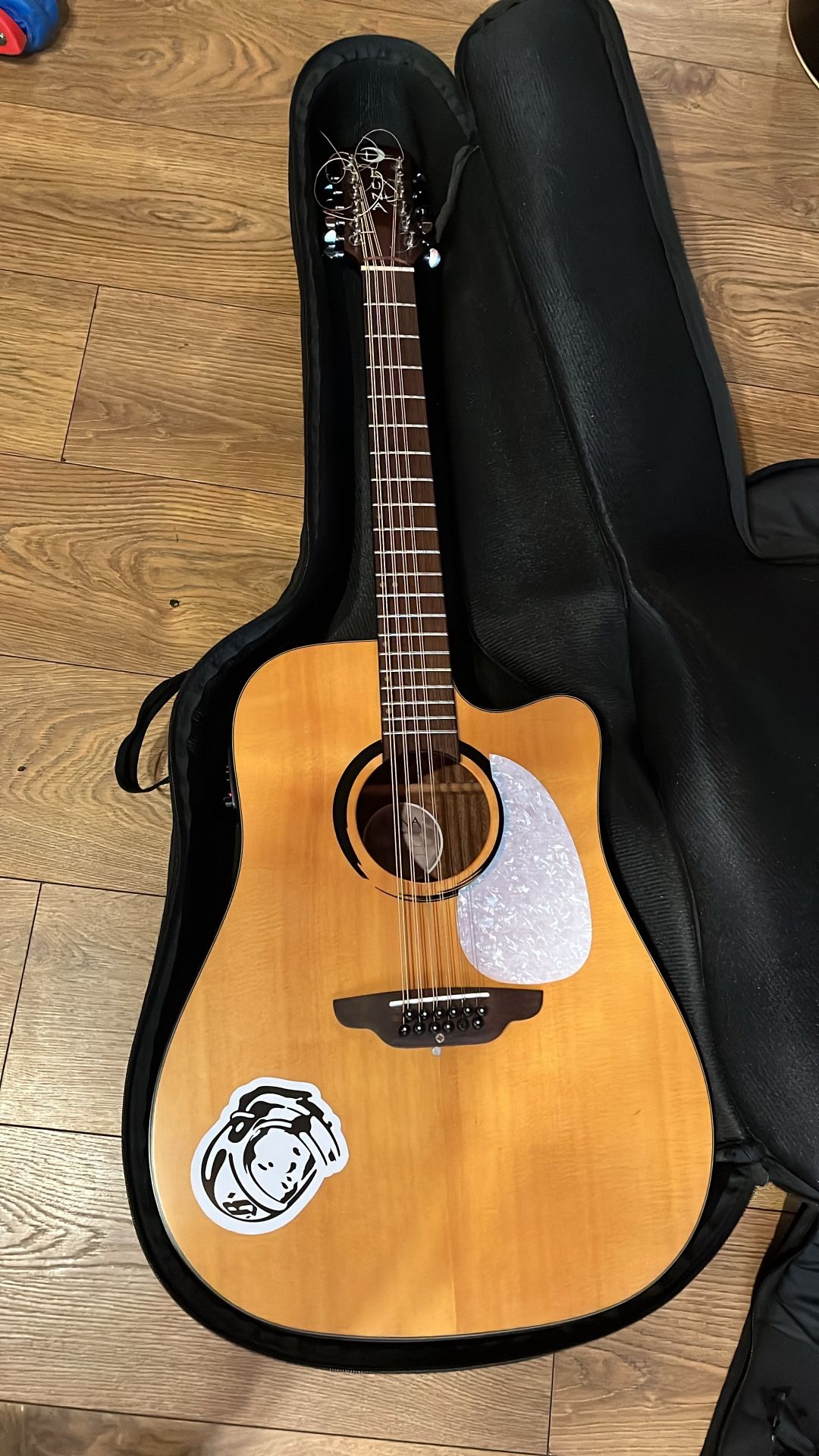 BRAND NEW Luna WABI 12 string w/bridge doctor