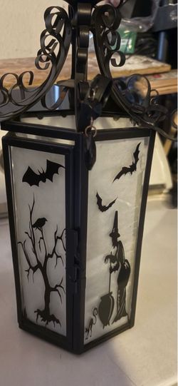 Light up Halloween Decorative Metal Lantern