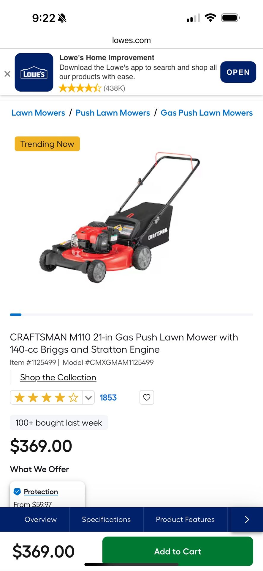 Craftsman M110 Craftsman M210 Lawn Mower Manual Lawn Mower
