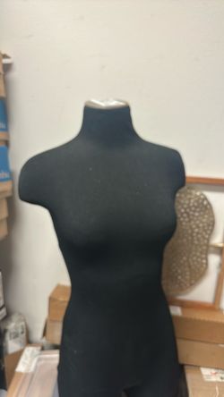 Mannequen torso women black fabric cover