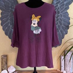 Disney Minnie Mouse 3/4 Opened Top Sleeves With Tie 