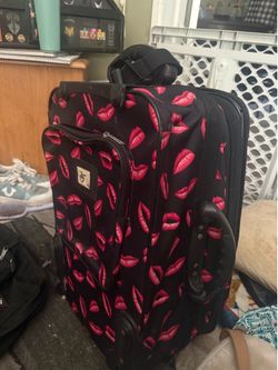 Rolling Lips Print Travel/Luggage Bag