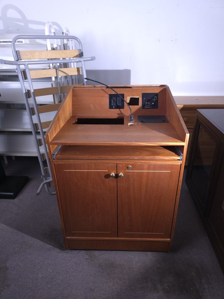 Rolling Wooden Lectern
