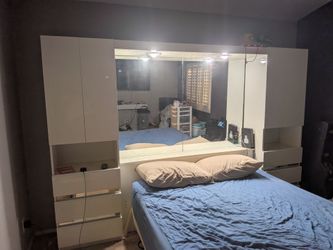 Headboard and cabinet set