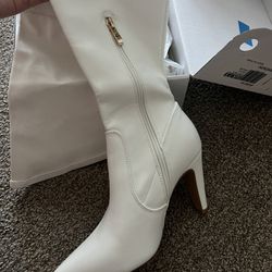 Knee High Boots White 