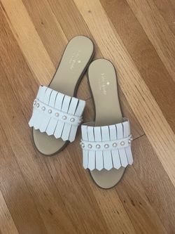 Kate Spade Leather Pearl Sandals