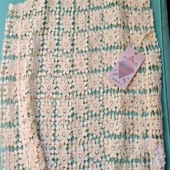 NWT Forever 21 Crochet Dress Swim Cover up Size S

