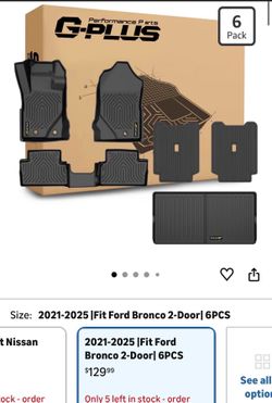 NEW Ford Bronco 2 Door Floor Mats ‘21-‘25
