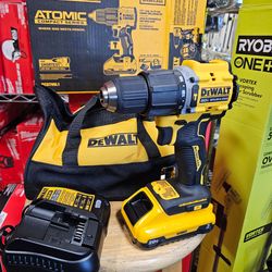 DEWALT 20V ATOMIC HAMMER DRILL KIT WITH 3.0 BATTERY AND CHARGER