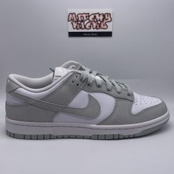 Nike Dunk Low Light Silver Corduroy (Women’s) Sz. 10w