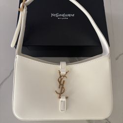 Yves White And Gold Shoulder Bag