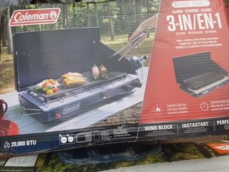 Brand New Never Used Never Opened Coleman 3 And 1 Camping Stove.
