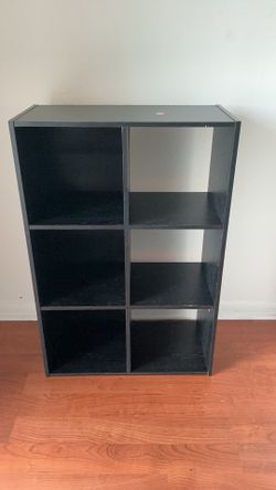 Moving sale 6 cubby shelf black