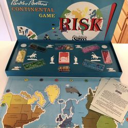 Vintage 1959 Original Wooden Pieces Parker Brothers RISK Board Game  Complete Near New Condition 