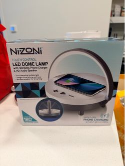 LED Dome Lamp with wireless charger and speaker