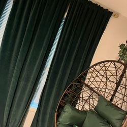 Like New Egg Chair  W/dark Green Pillow 