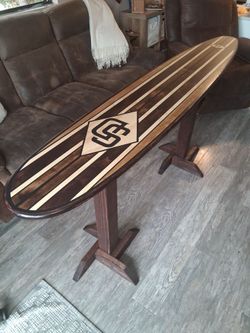 Wood Surfboard Table San Diego Padres Custom  RARE!!!