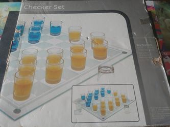 Shot glass checkers
