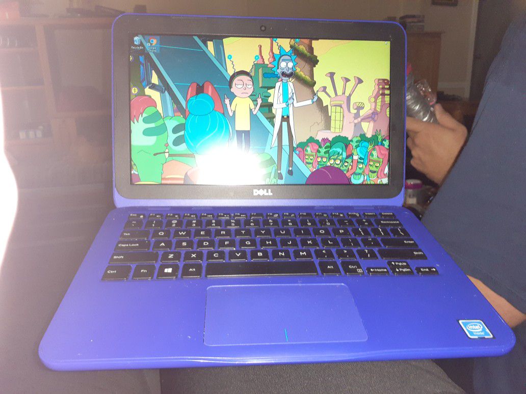 Mini Dell Blue Laptop