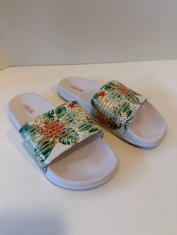 Tropical white slides Laulina size 40