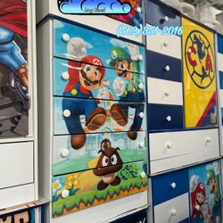 Mario Brothers Five Drawer Dresser Chest Cajonera Cómoda 