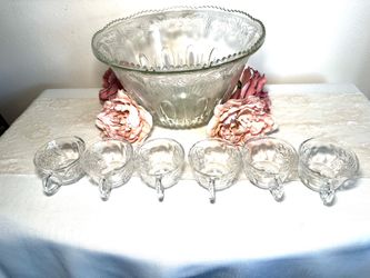 Crystal Vintage Punch Bowl