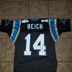 Carolina Panther's 1995 Throw Back Jersey Black And Blue Size Large Inaugural Season  