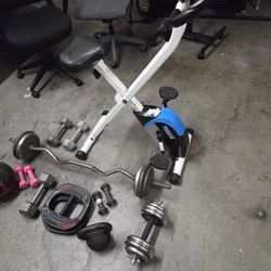 Exercise Bike And Weights 