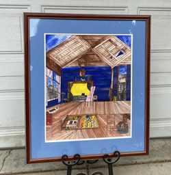 Willies Walls Framed Art 1990 Rare