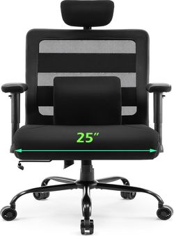 Extra Wide Seat Office Chair for Big &Tall Ergonomic 500lbs