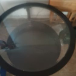 Glass Table on Hard Wood