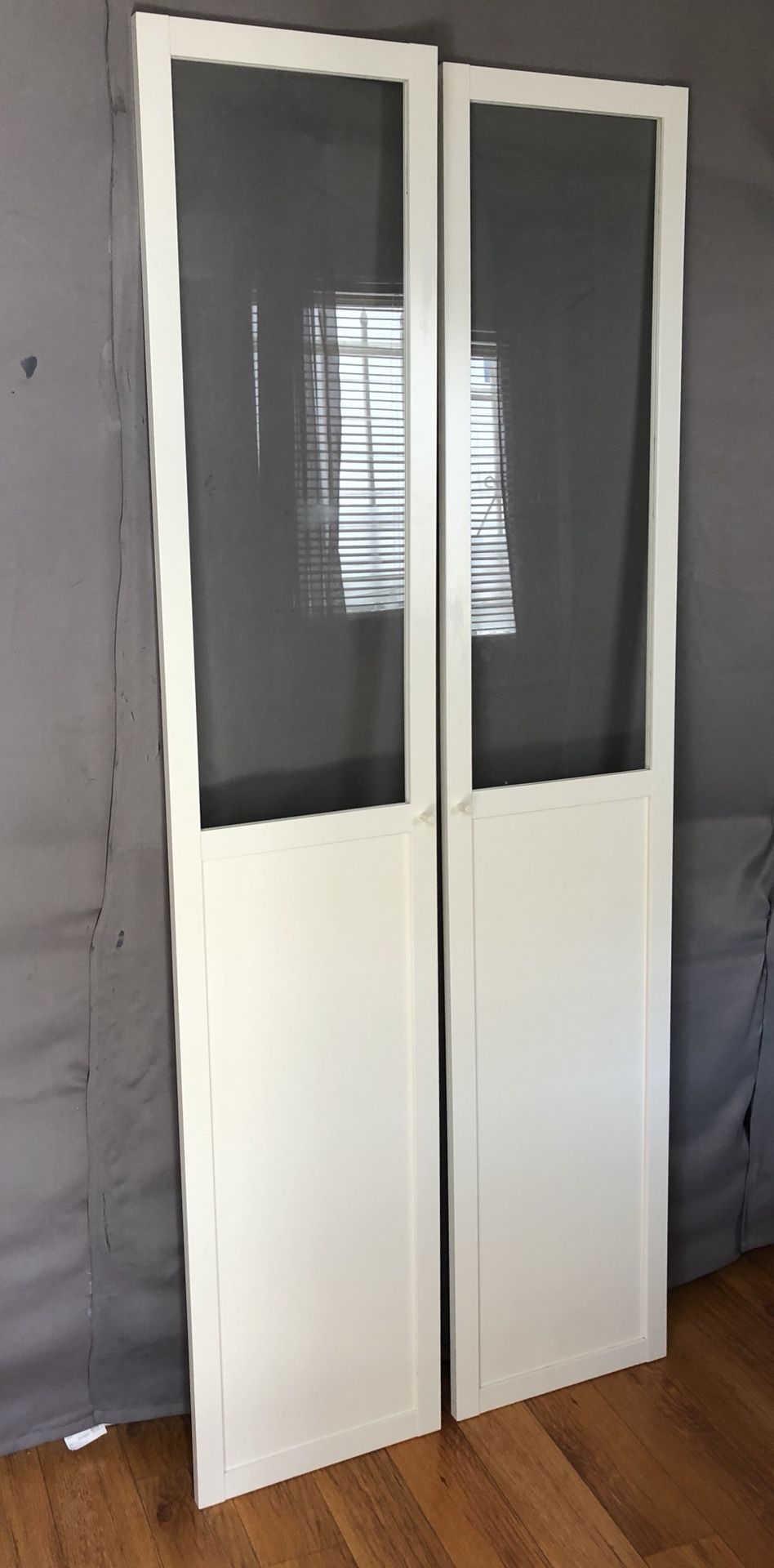 2 Ikea Billy Oxberg / Olsbo Panel/Glass Doors White