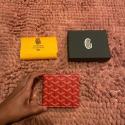 Mens Red Leather Wallet