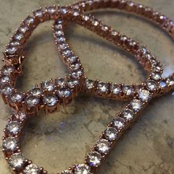 Diamond Rose Gold Tennis Bracelet