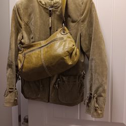 Green Leather Tignanello Handbag