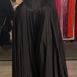 Ladivine- Black Satin Corset Dress - Trudy’s (Size 12) 